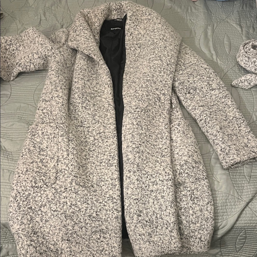 Express Women's Gray Teddy Jacket